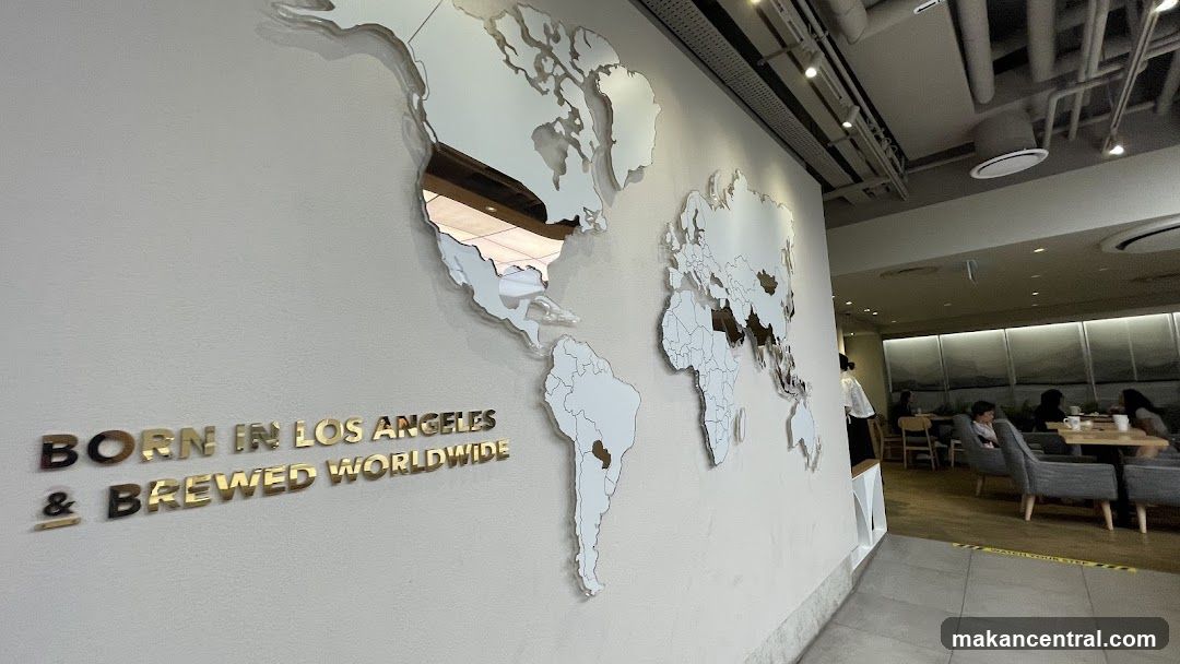 World Map Decor in Cafe