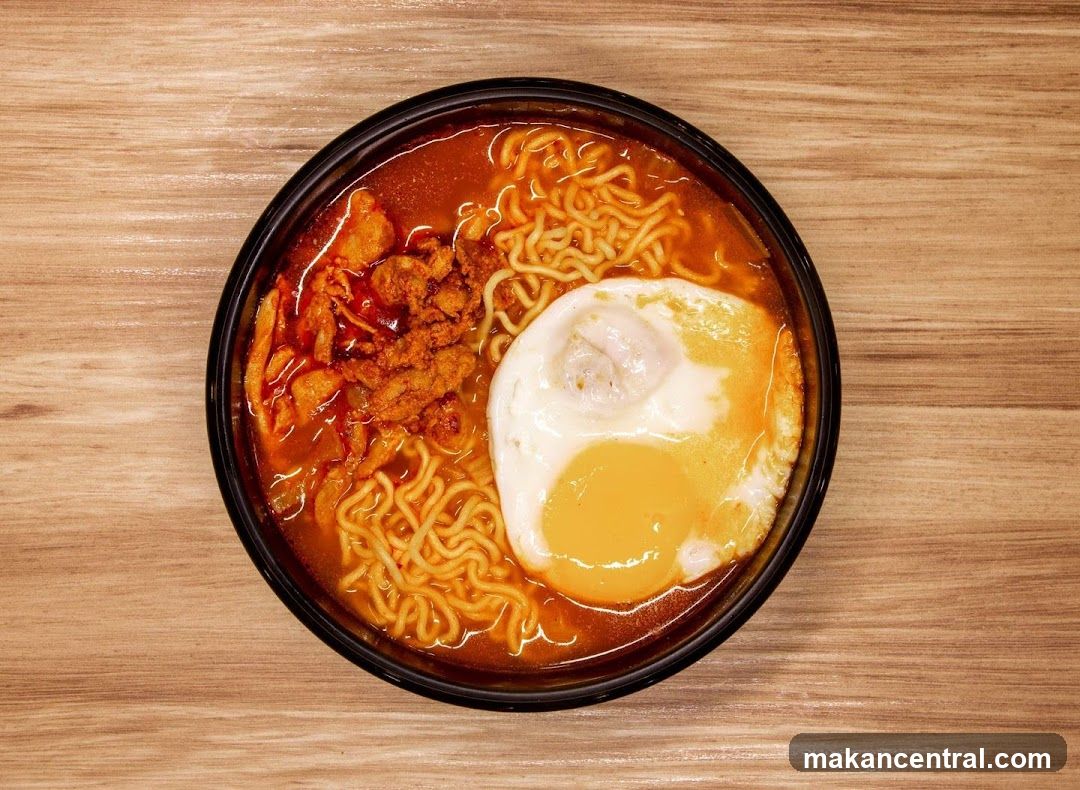 Spicy Noodle Soup with Egg