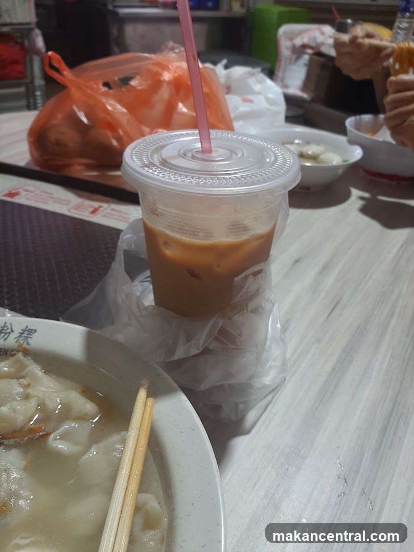 Iced Drink and Food on Table
