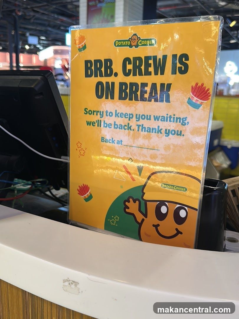 Potato Corner Break Sign
