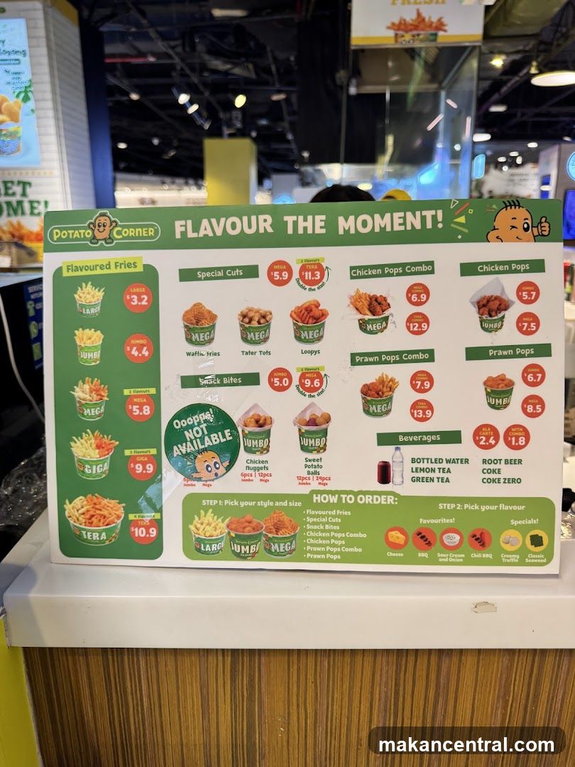 Potato Corner Menu