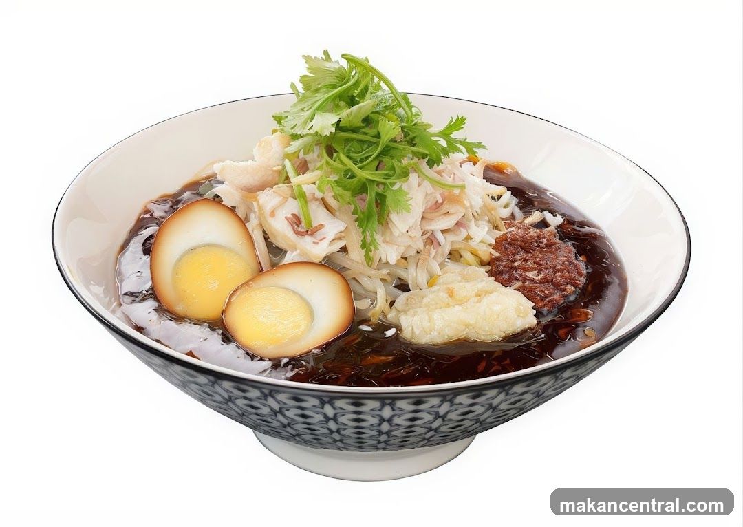 Noodle Dish with Eggs and Toppings