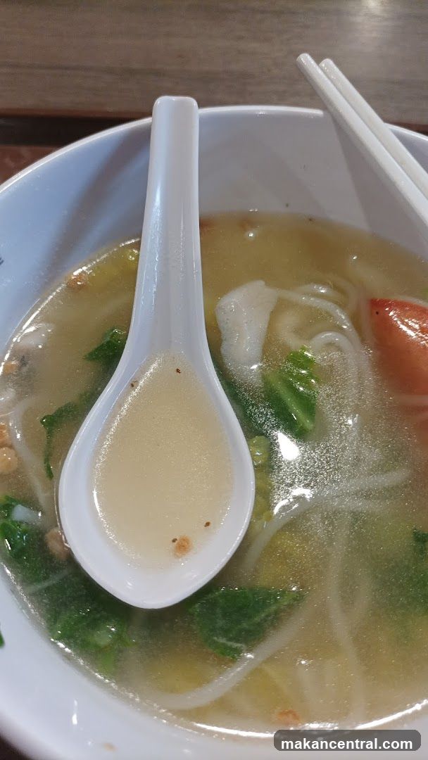 Noodle Soup with Spoon and Chopsticks