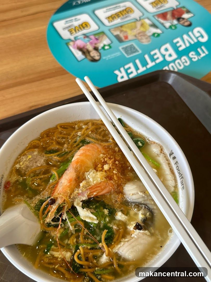 Noodle Soup with Shrimp and Fish