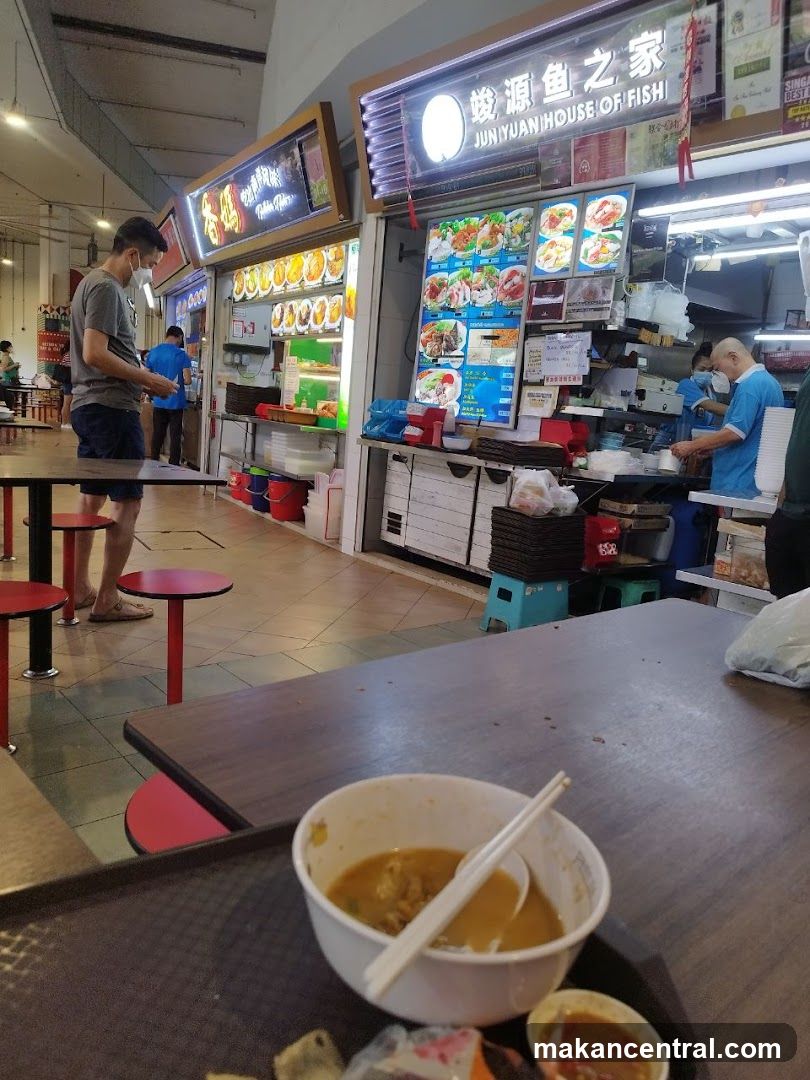 Food court with seafood stall
