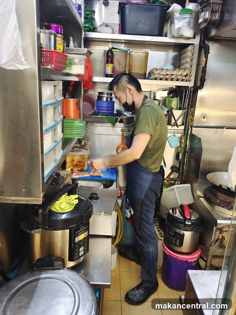 Chef preparing food in a kitchen