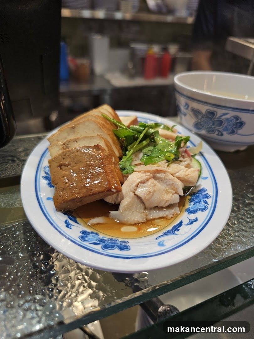 Steamed Chicken and Tofu Dish