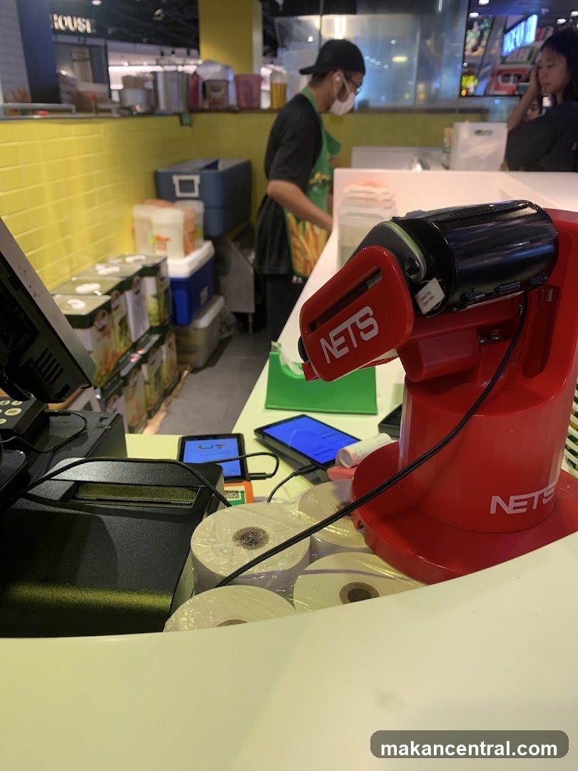 Counter with Payment Terminals and Supplies