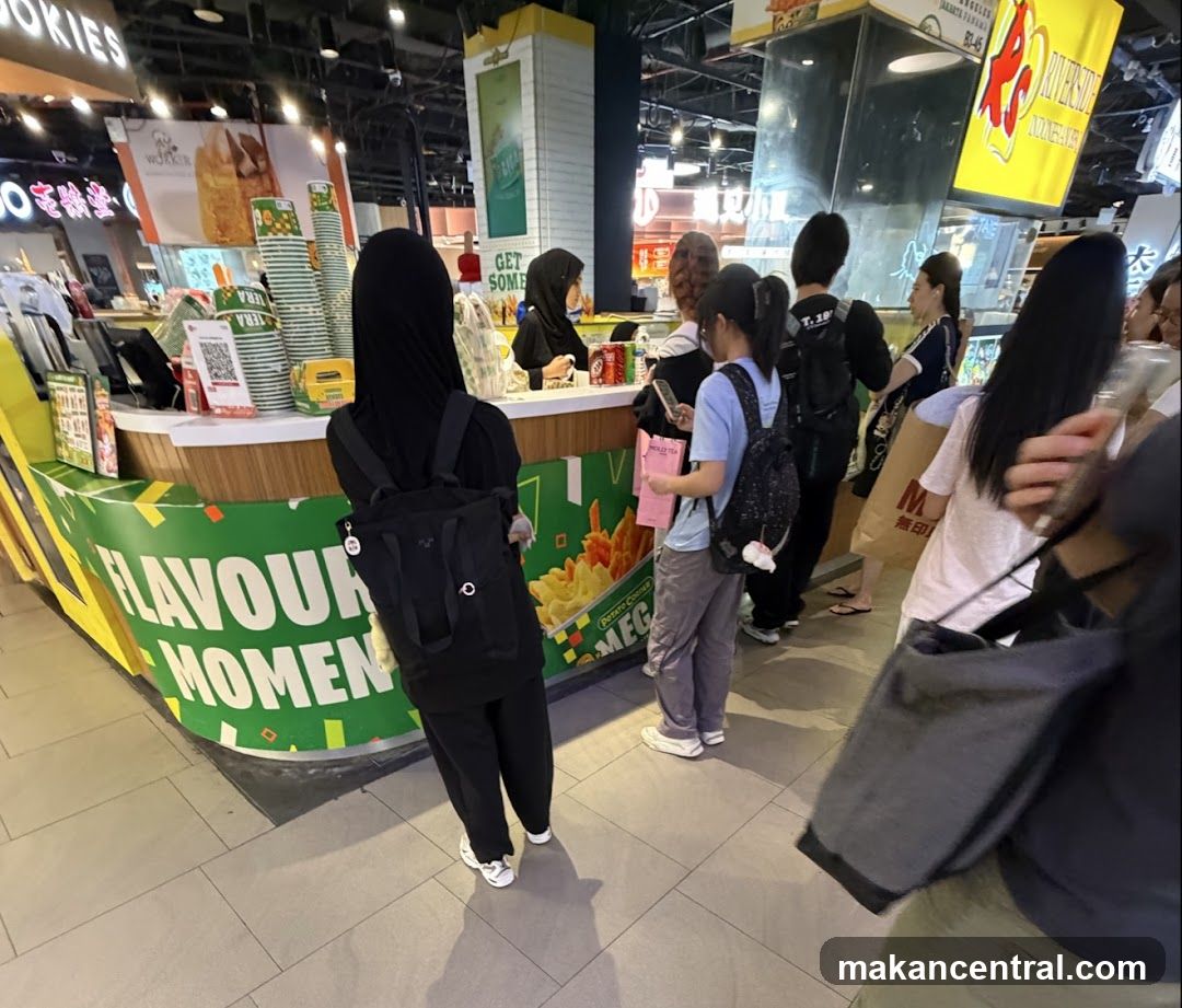 Food Stall with Customers