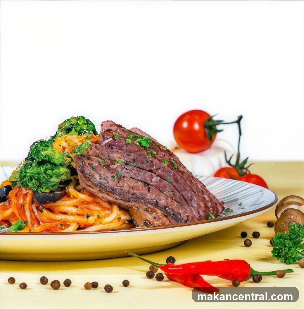 Steak and Pasta Dish