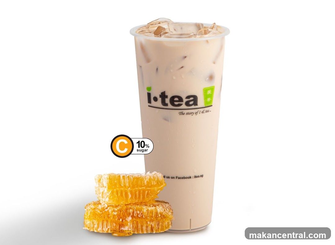 I-tea drink with honeycomb