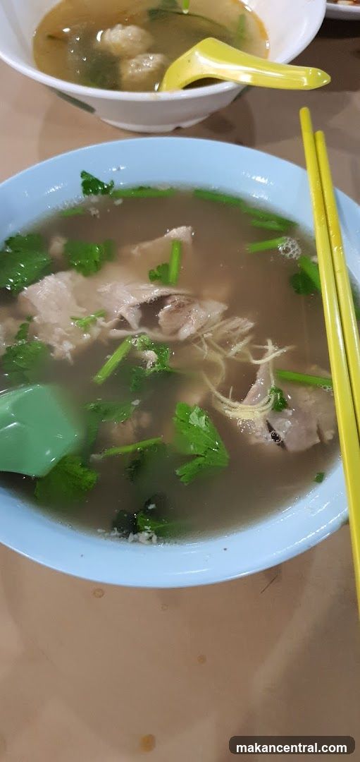 Bowl of Soup with Meat and Greens