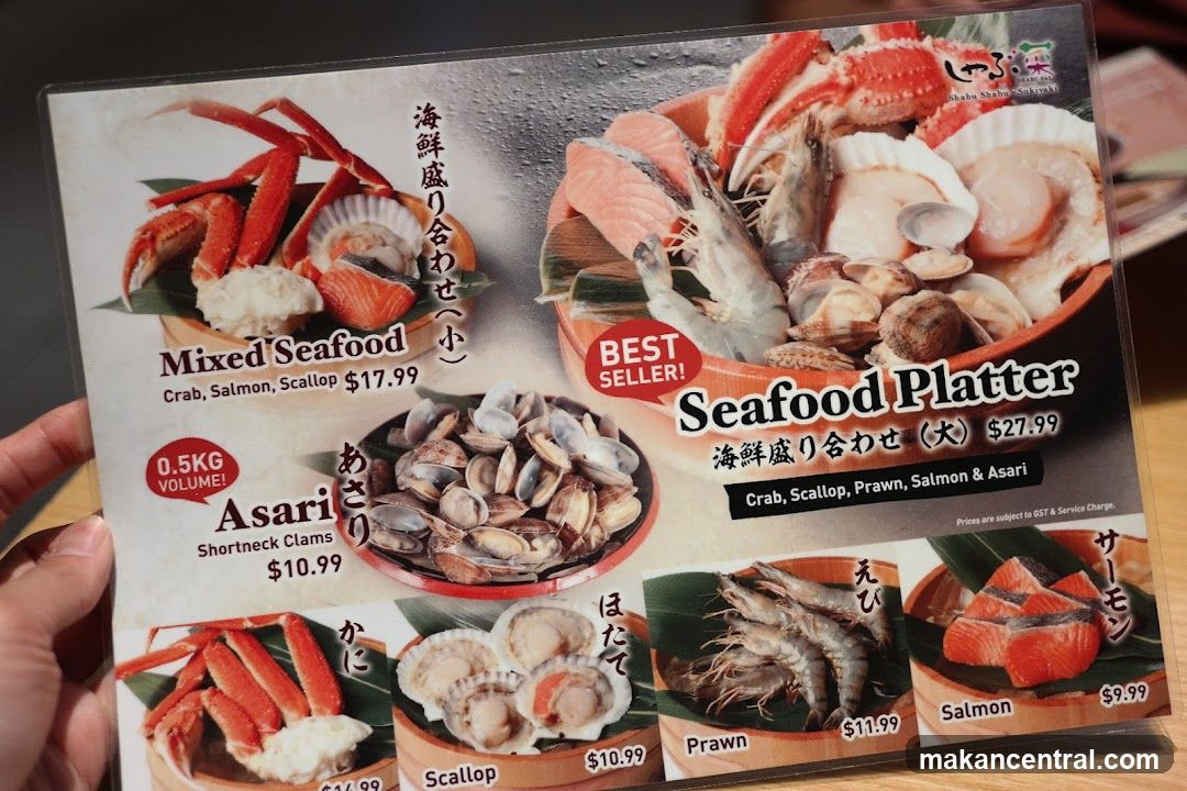 Seafood Menu