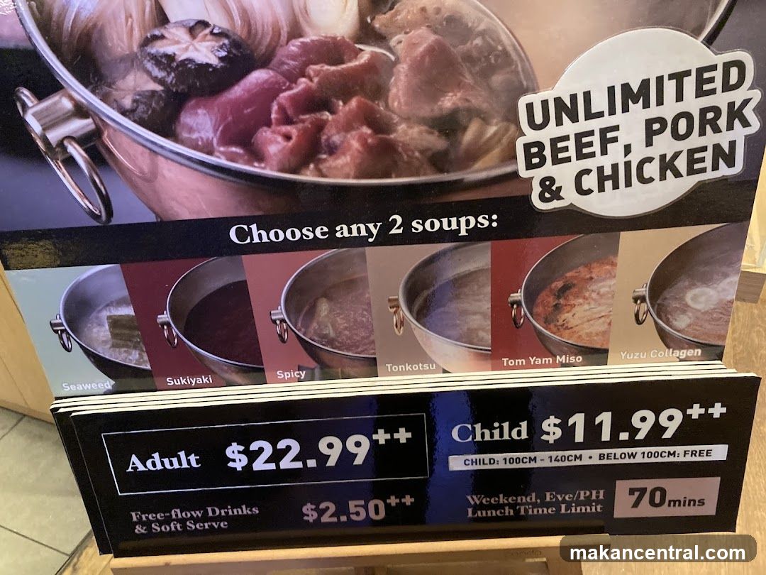 Unlimited Beef, Pork & Chicken Hot Pot