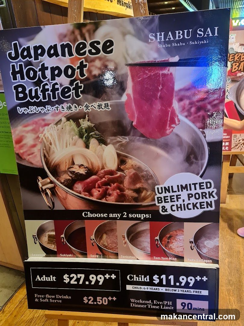Japanese Hotpot Buffet Menu