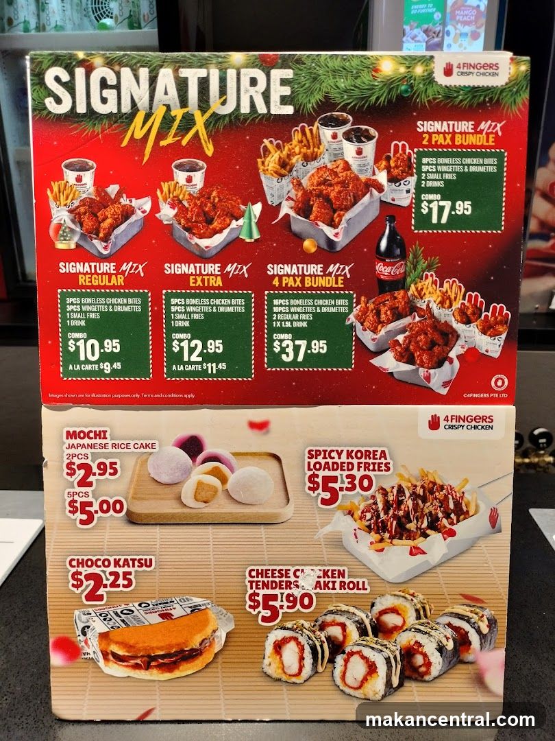 4 Fingers Crispy Chicken Menu