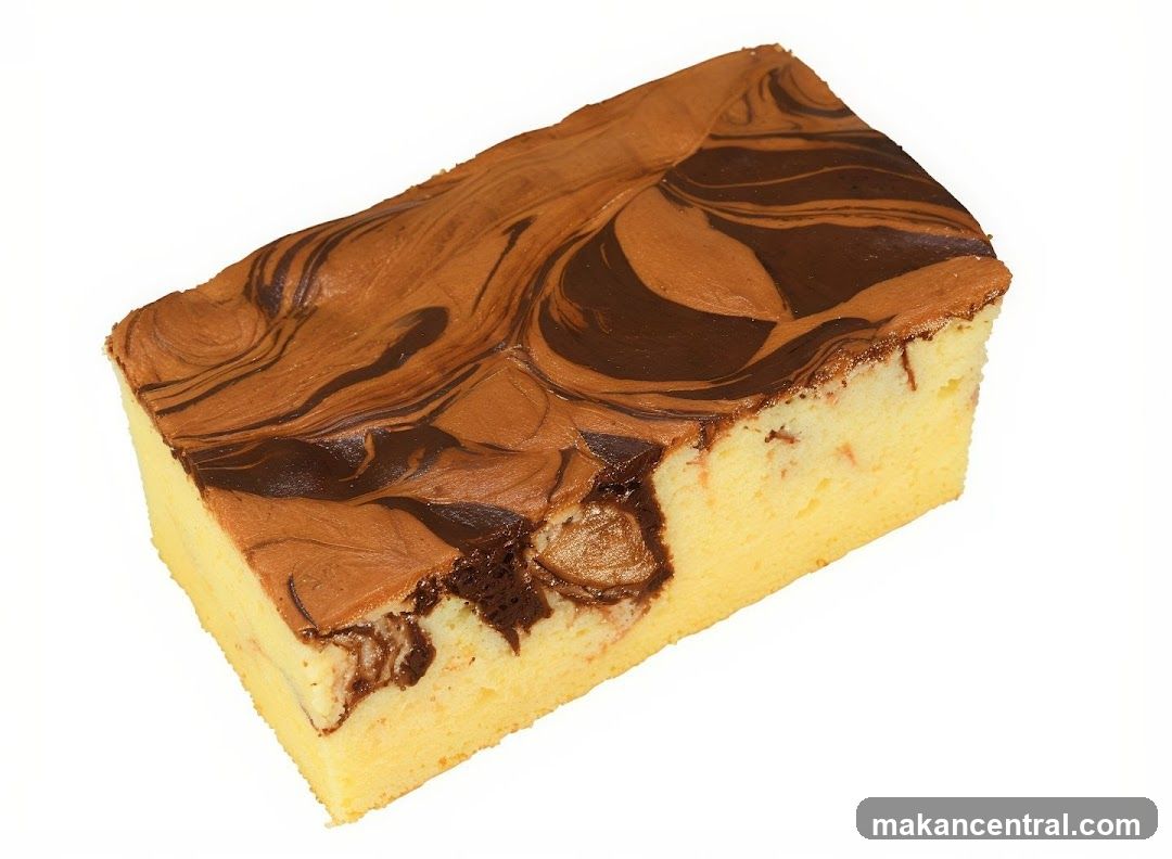 Marbled Chocolate Cake Slice