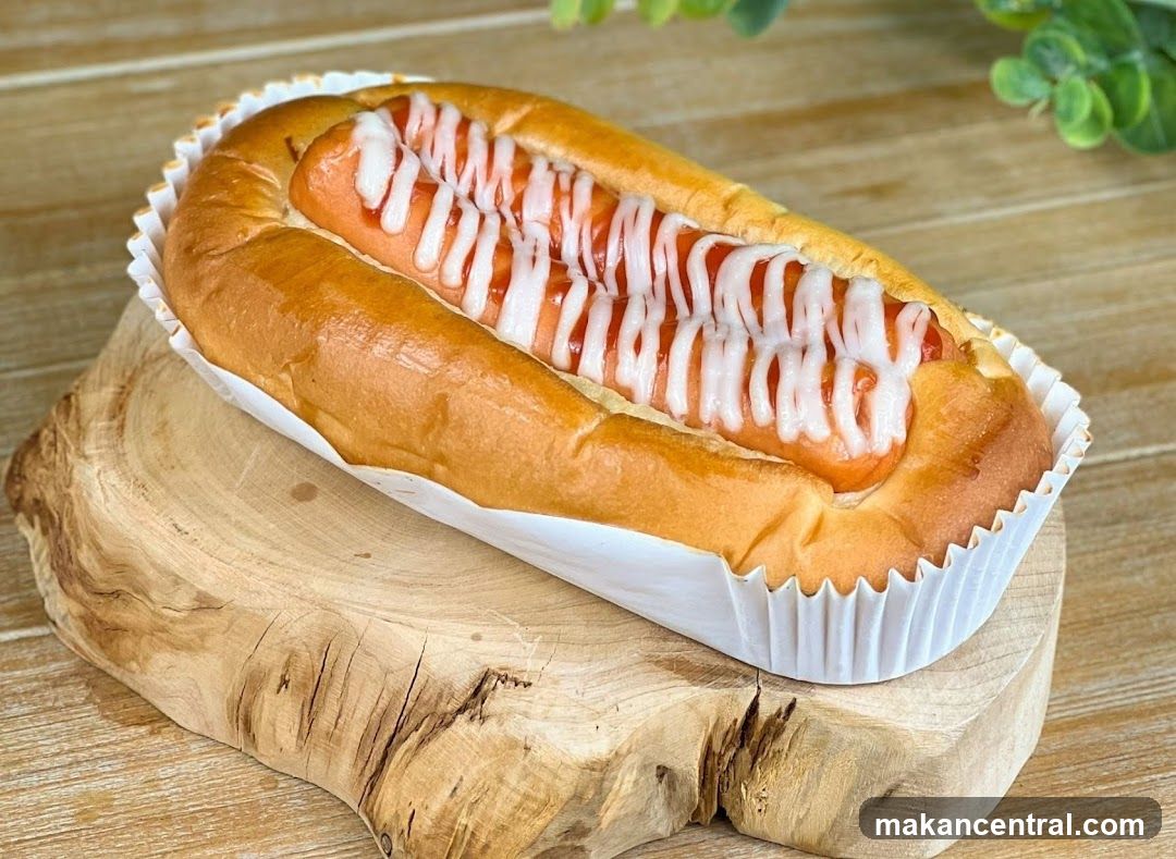 Hot Dog Bun with Toppings