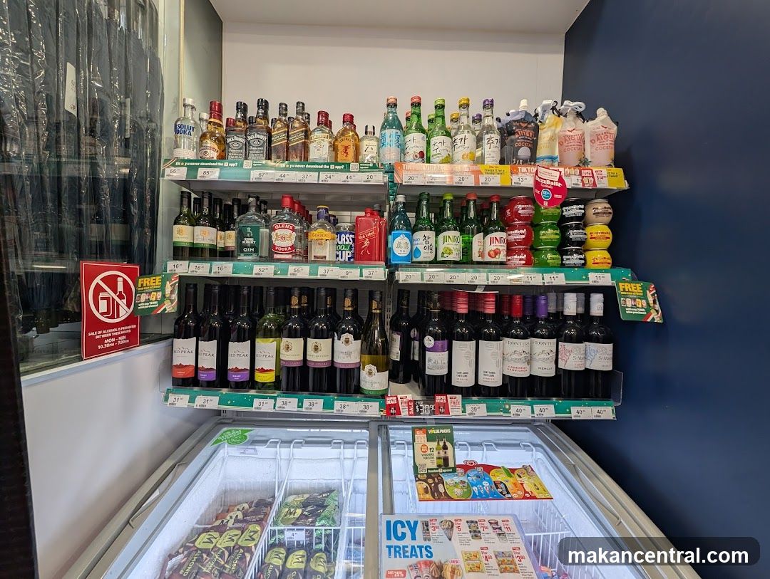 Alcohol and frozen treats display