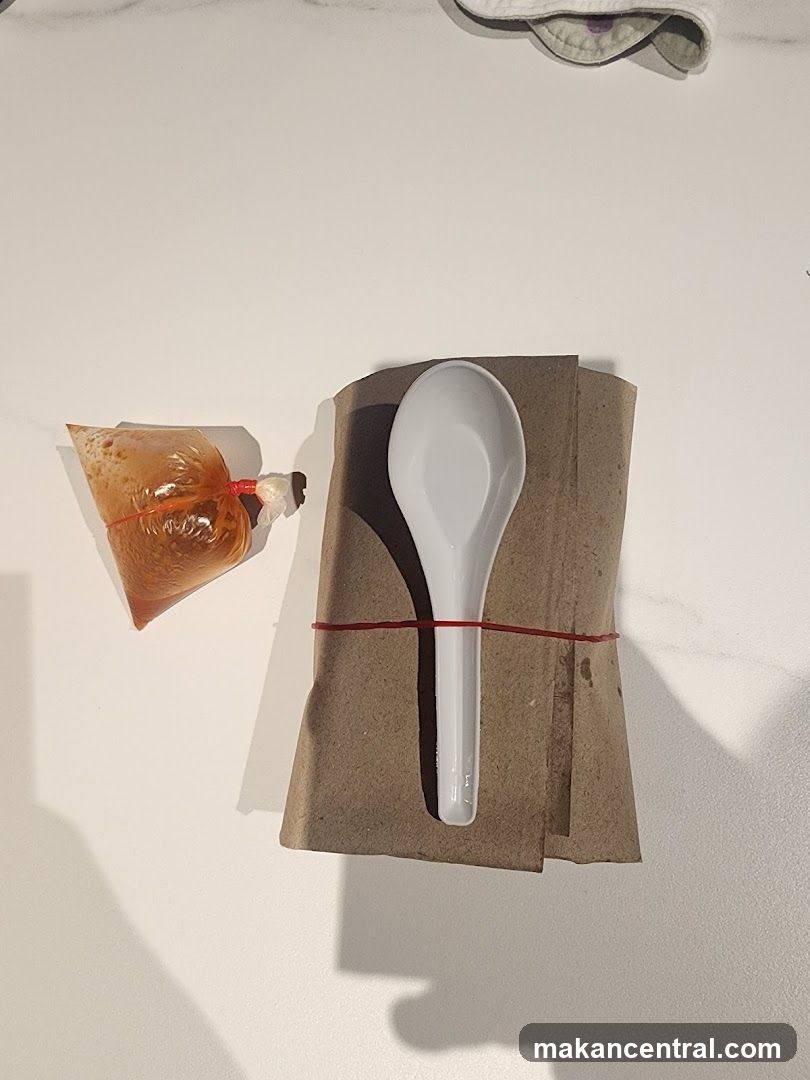 Spoon and Sauce Packet