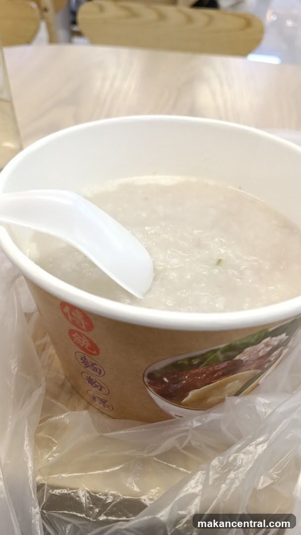 Congee in a To-Go Cup