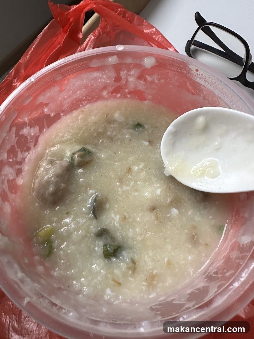 Congee with Meatball and Scallions