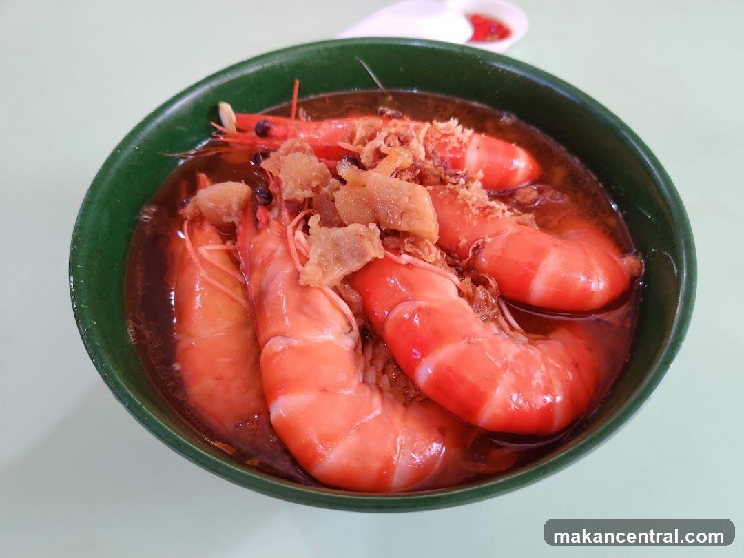 Bowl of Prawns in Broth