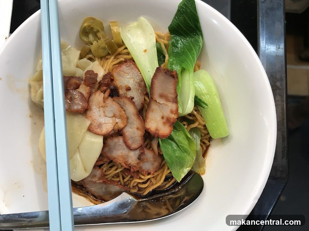 Noodle Dish with Char Siu and Wontons