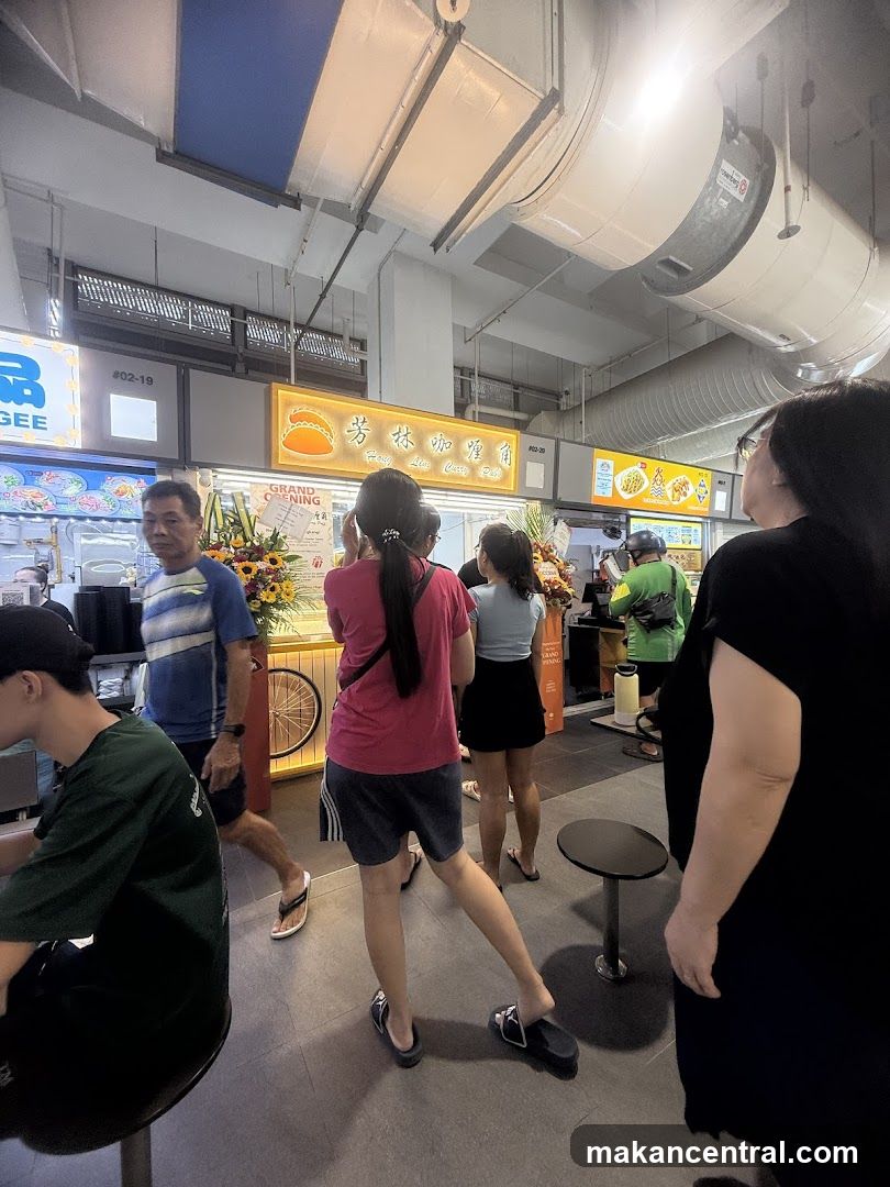 Food stall with Grand Opening sign