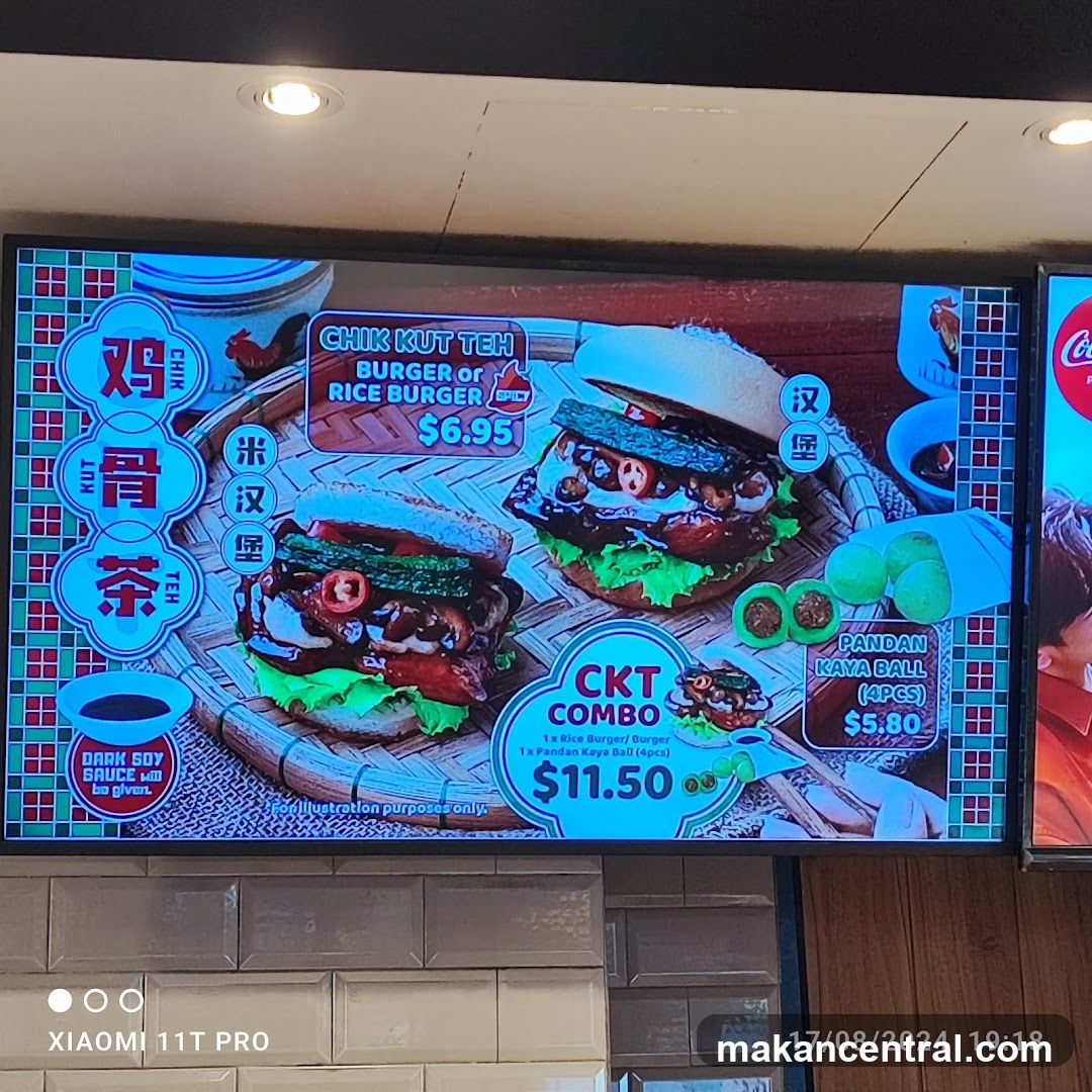 Chik Kut Teh Menu