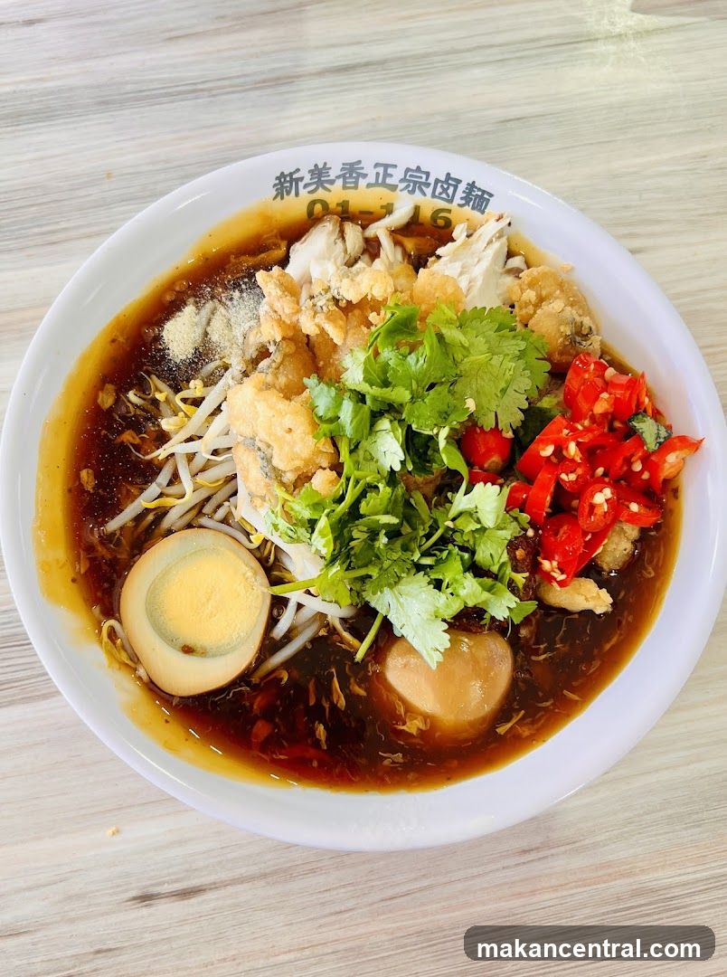 Noodles with Braised Egg and Fried Fish