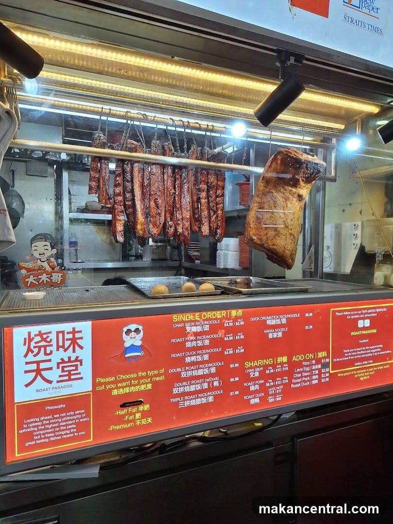 Roast Paradise Menu