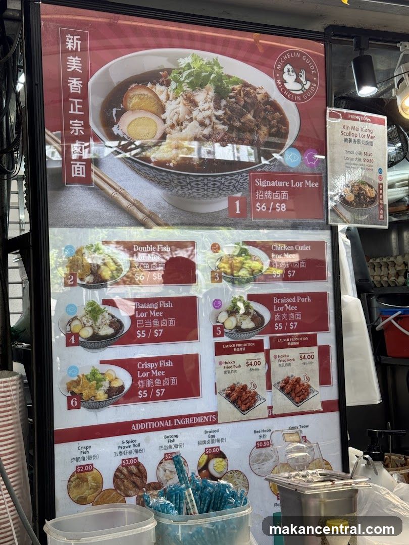 Xin Mei Xiang Lor Mee Menu