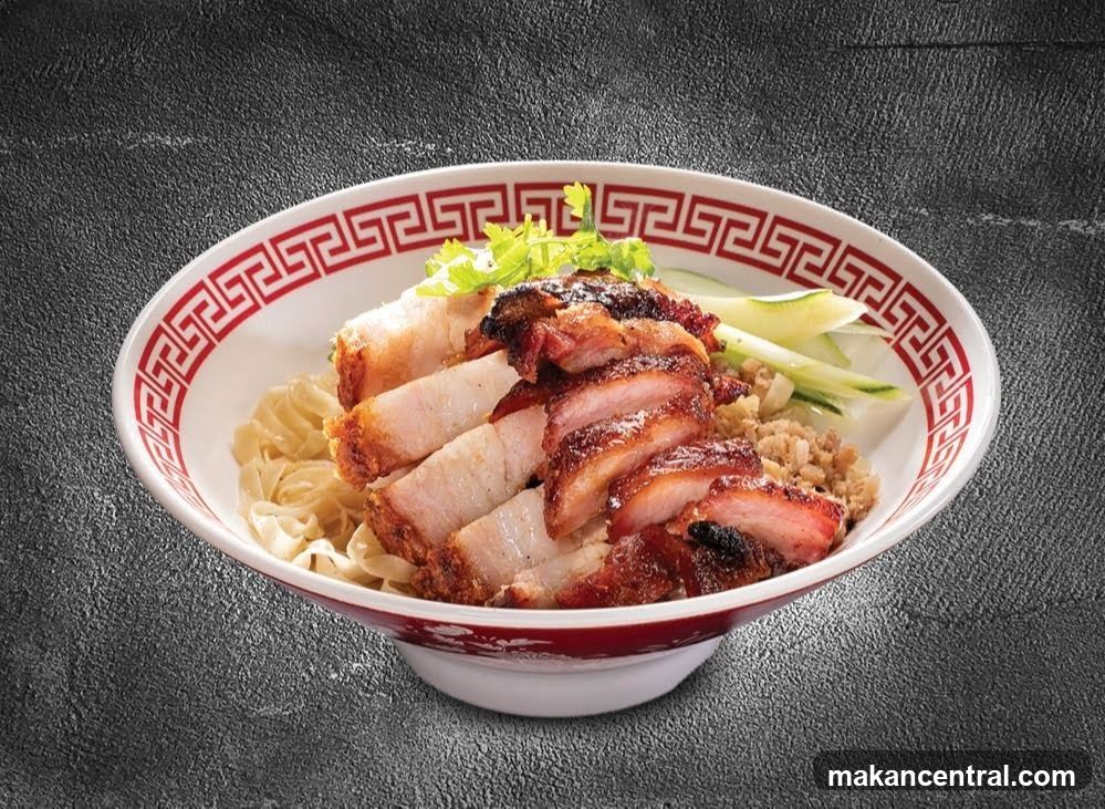 Roast Pork and Crispy Pork Belly Noodles