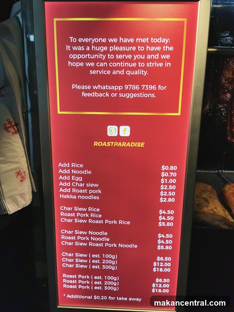 ROASTPARADISE Menu