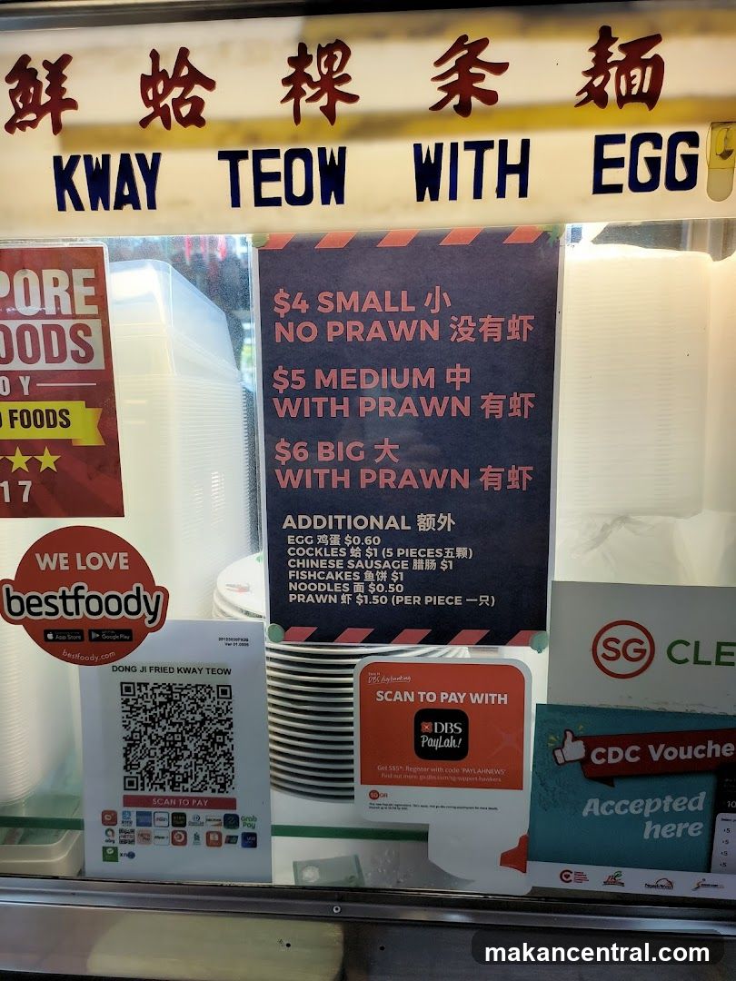 Kway Teow With Egg Menu