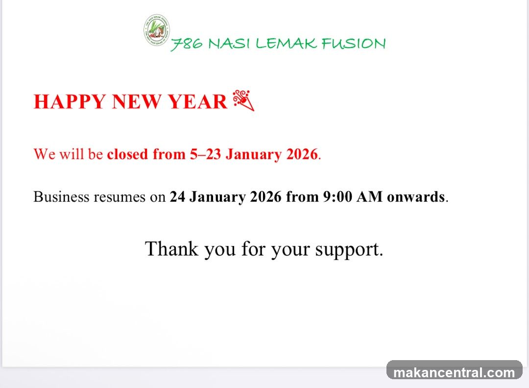 New Year Closure Notice