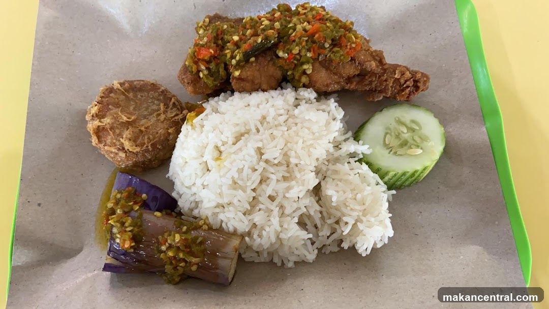 Fried Chicken with Rice and Sides