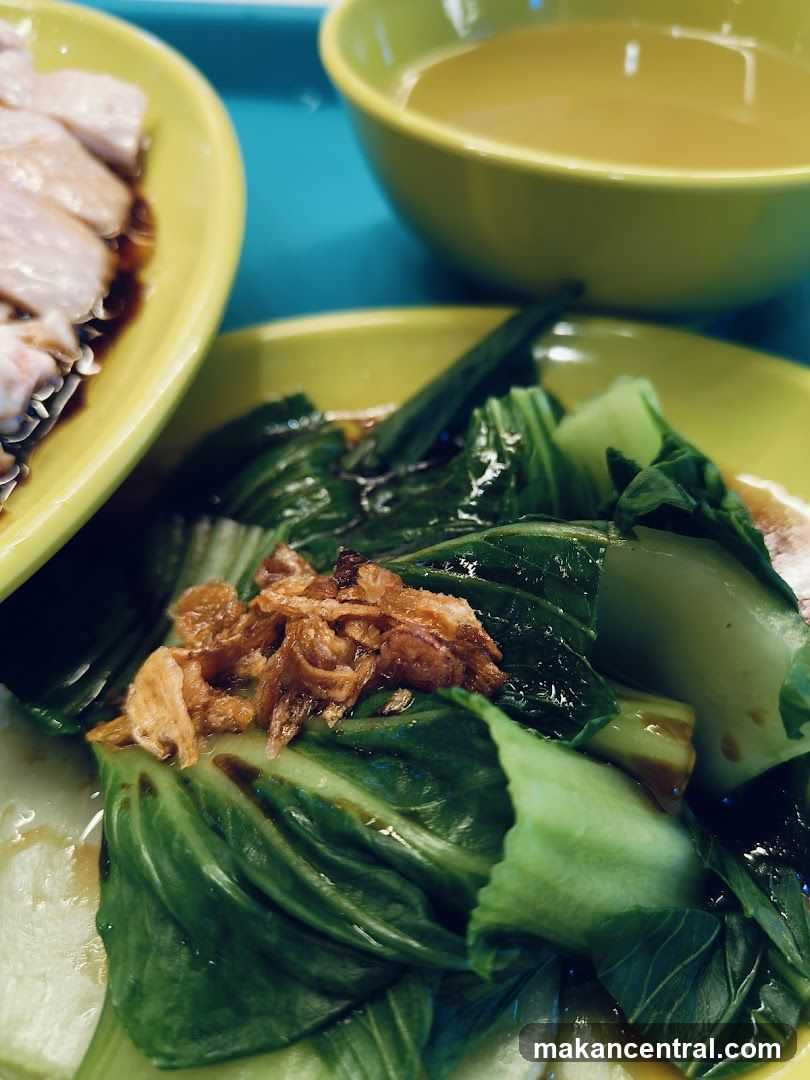 Steamed Bok Choy with Fried Shallots