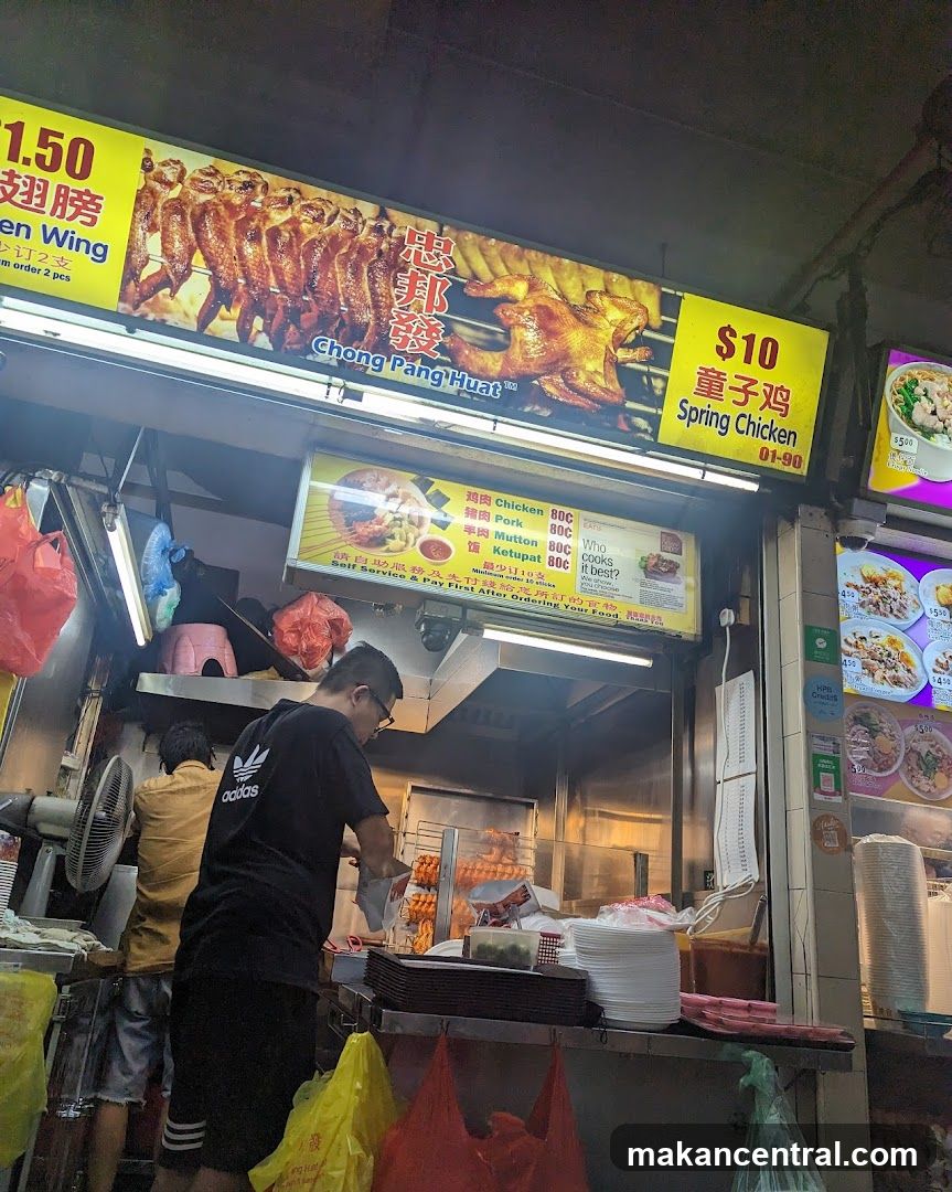 Food Stall with Roasted Chicken