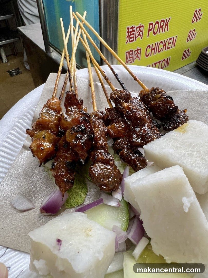 Satay Skewers with Rice Cakes