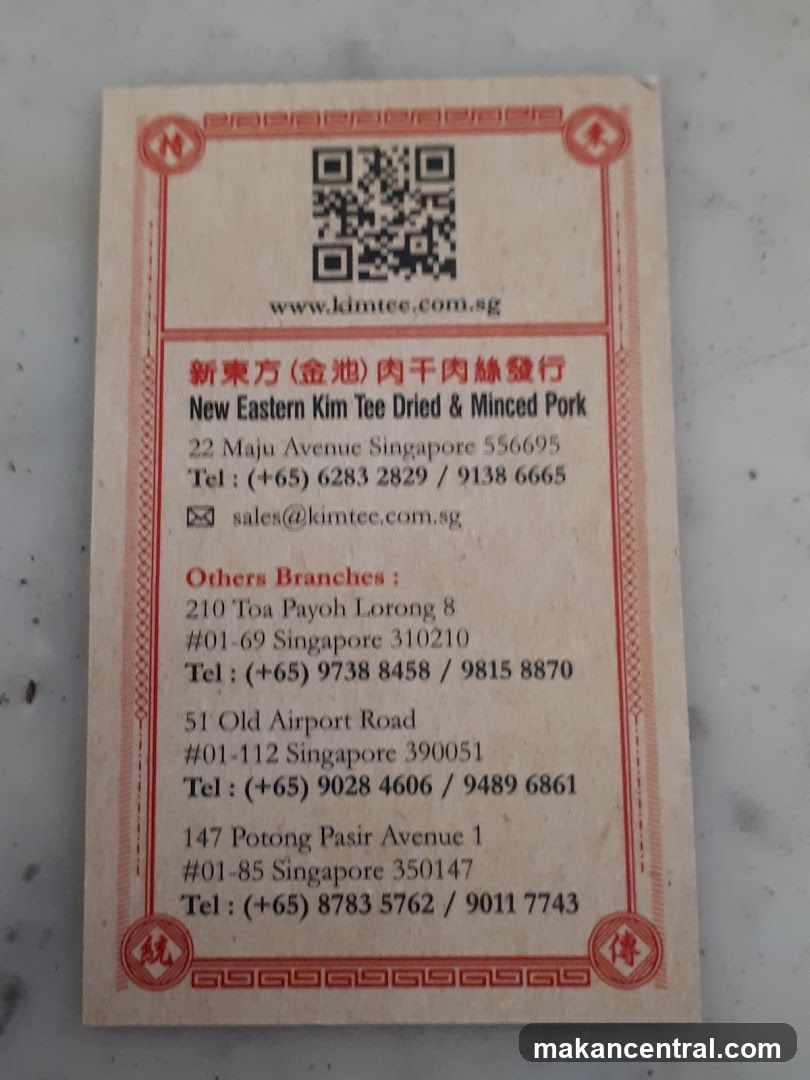 New Eastern Kim Tee Dried & Minced Pork Business Card