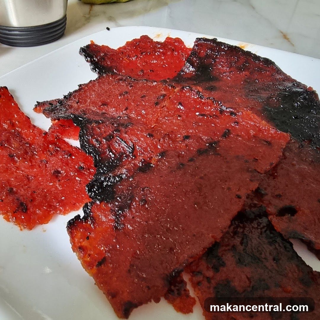 Close-up of Bak Kwa