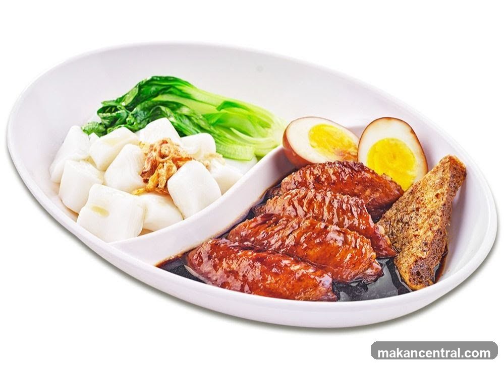 Braised Chicken Wings with Rice Noodles and Egg