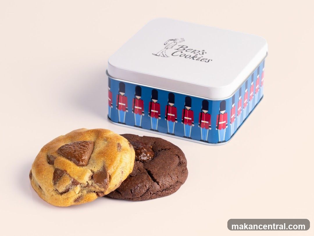 Ben's Cookies Tin with Cookies