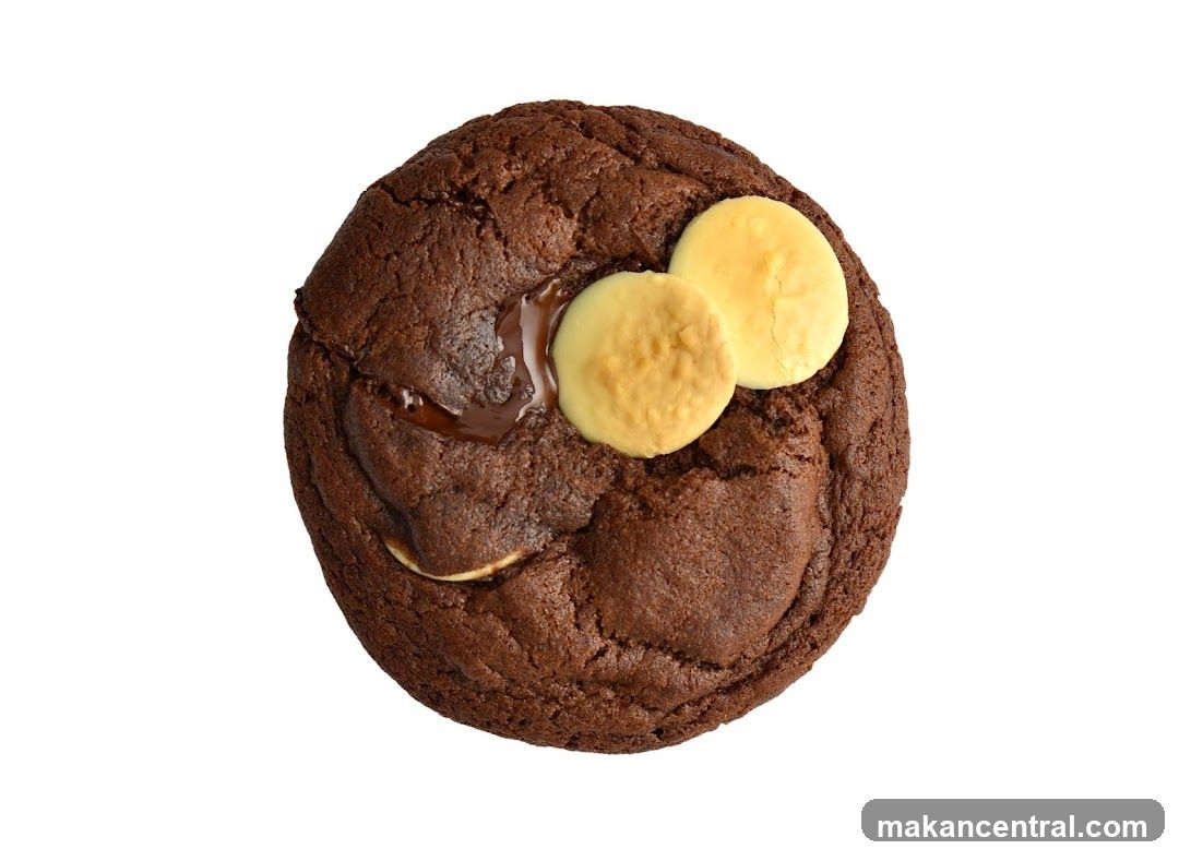 Chocolate cookie with white chocolate chips