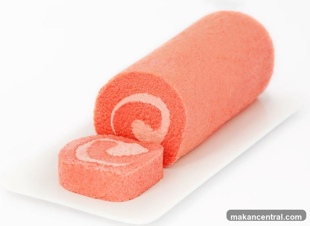 Pink Swiss Roll Cake