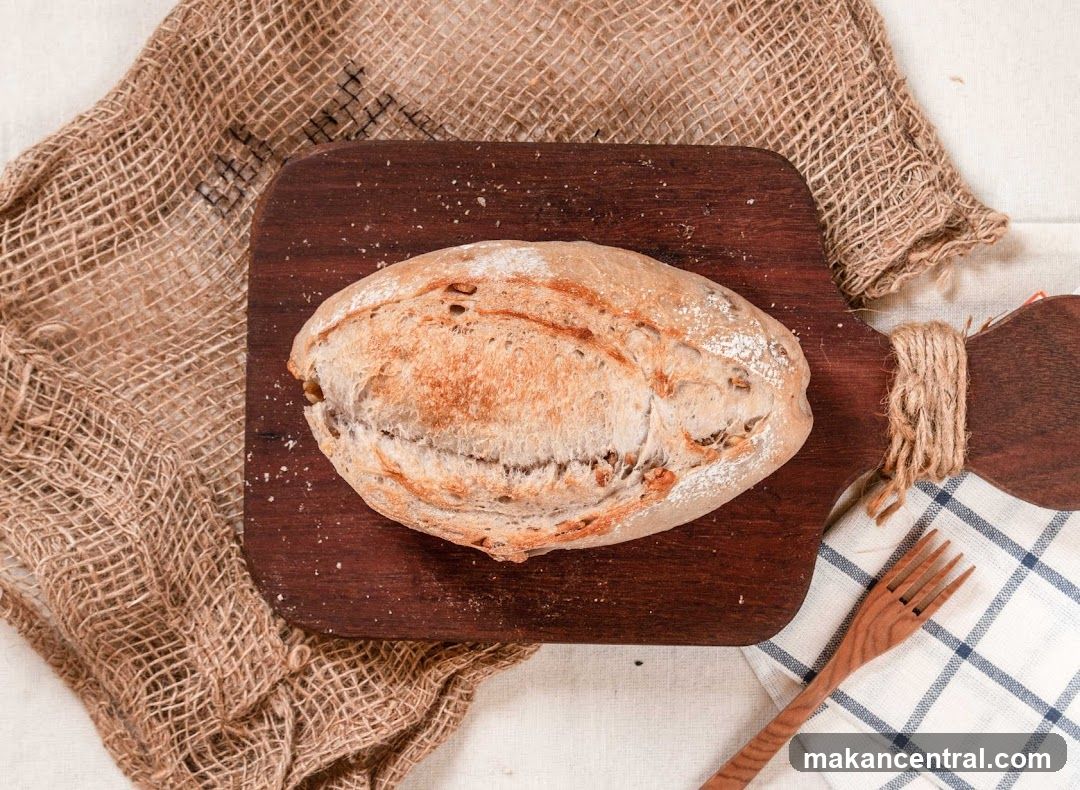 Bread on a cutting board