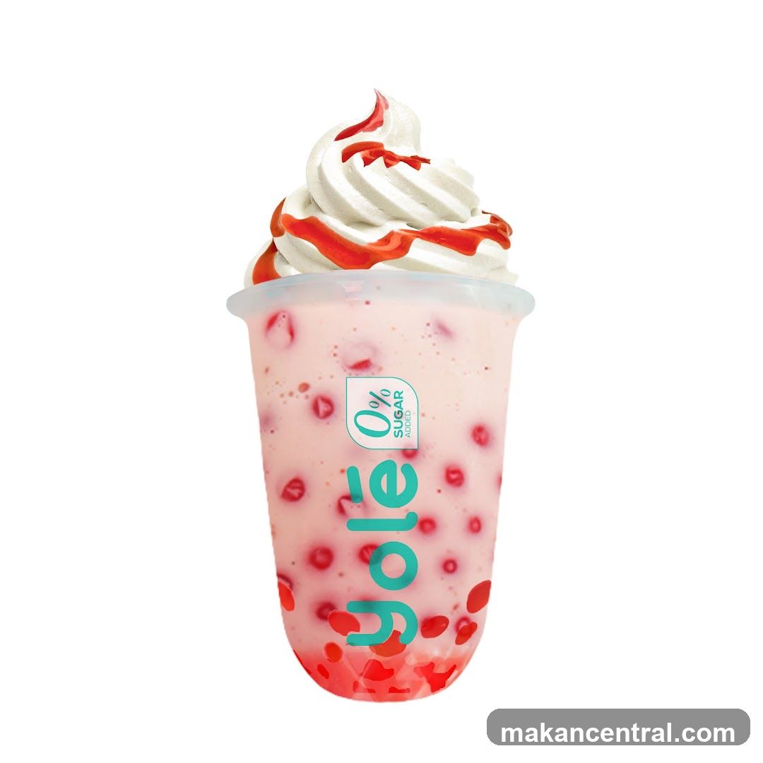Strawberry Drink with Whipped Cream