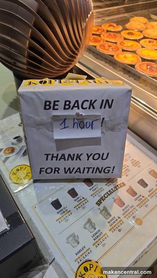 Temporary Closure Sign and Menu